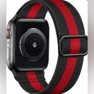 Red stripe Apple wristband